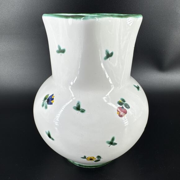 GMUNDNER KERAMIK Ceramic Jug Pitcher Alpine Flowers Hand Painted Austria - Picture 8 of 15
